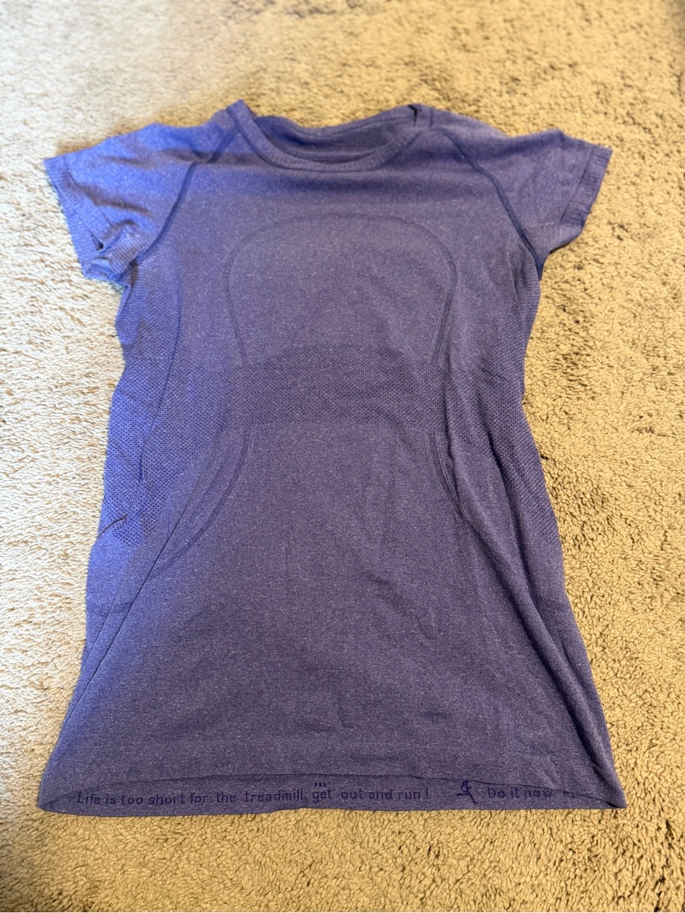 lululemon athletica short sleeve performance tee in purple